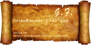 Grundhauser Flávia névjegykártya